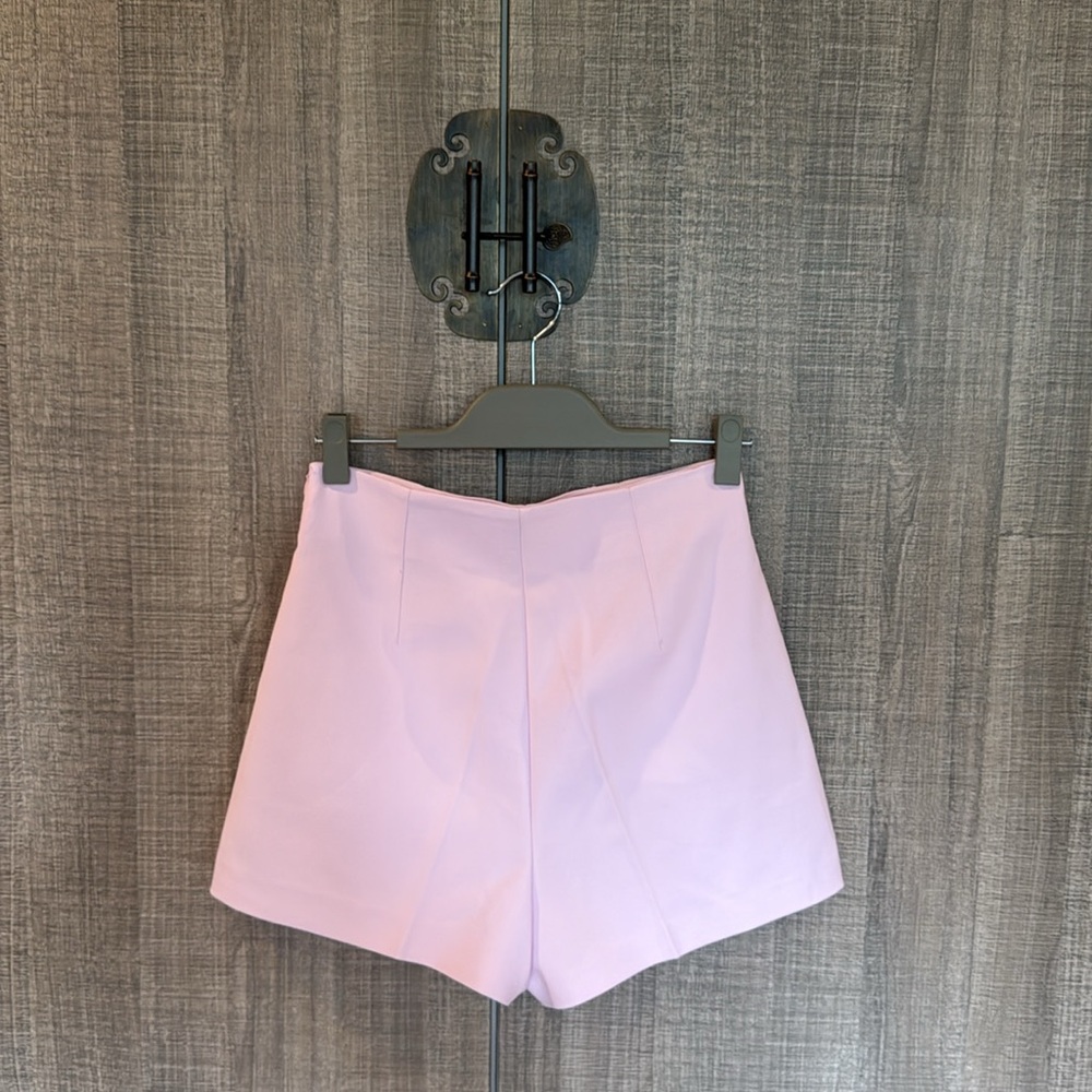 Zara Light‎ Pink High Waist Women's Shorts - Picture 10 of 14